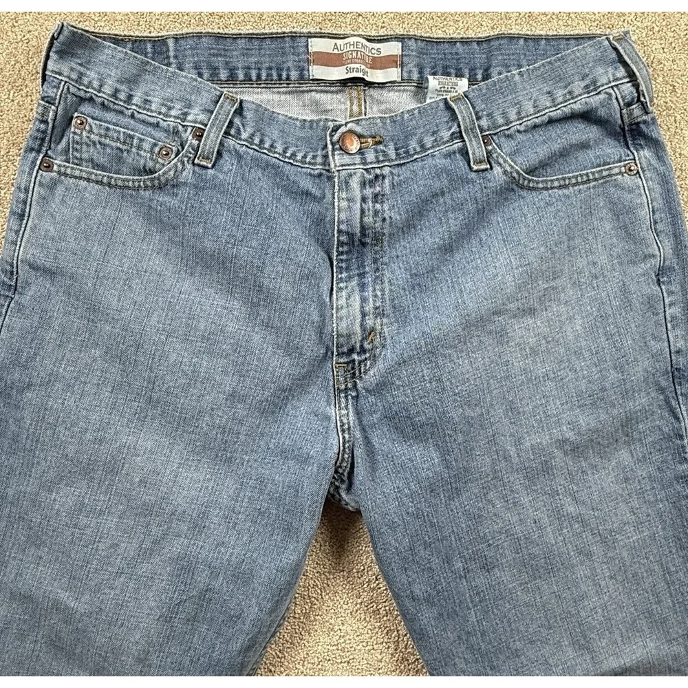 Authentics Levi Strauss Straight Leg Mens Jeans‎ 36x30 Blue Denim